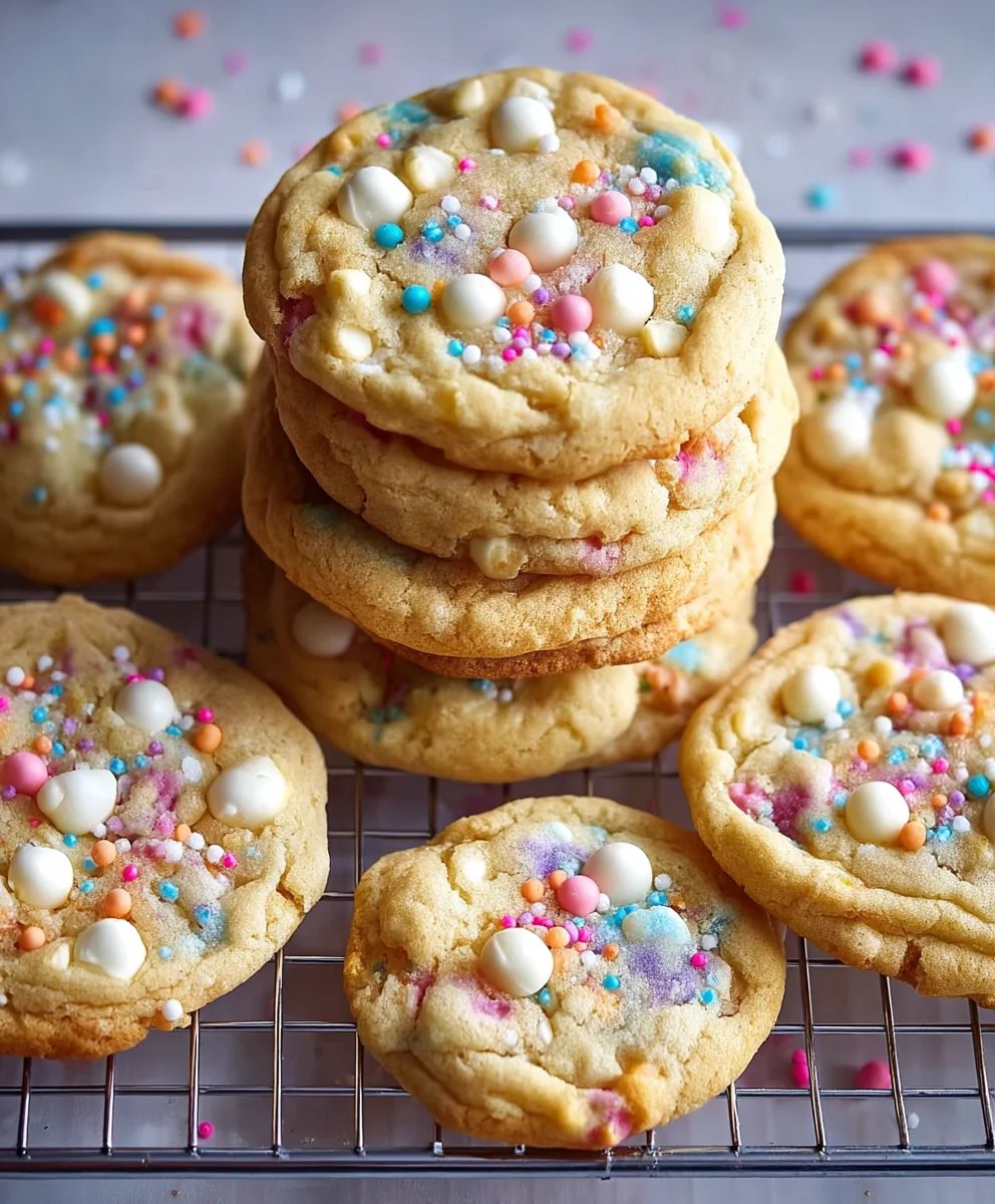 White Chocolate Confetti Cookies-Easy Fun Recipe