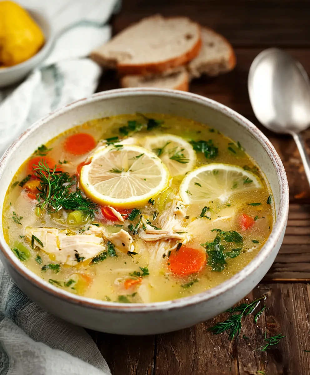 Easy Greek Lemon Chicken Soup Recipe-Flavorful & Bright