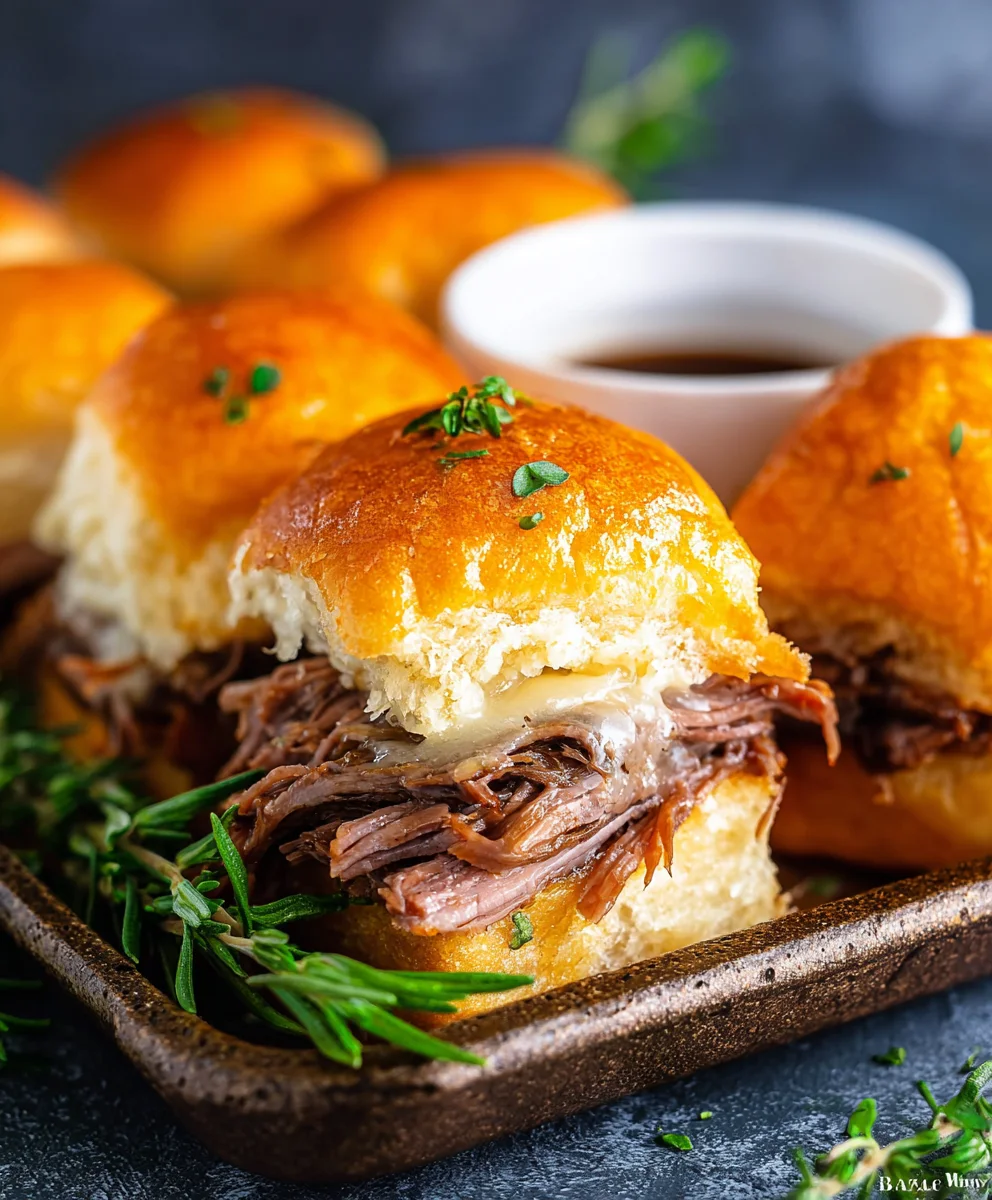 Easy French Dip Sliders- Flavorful Mini Sandwiches