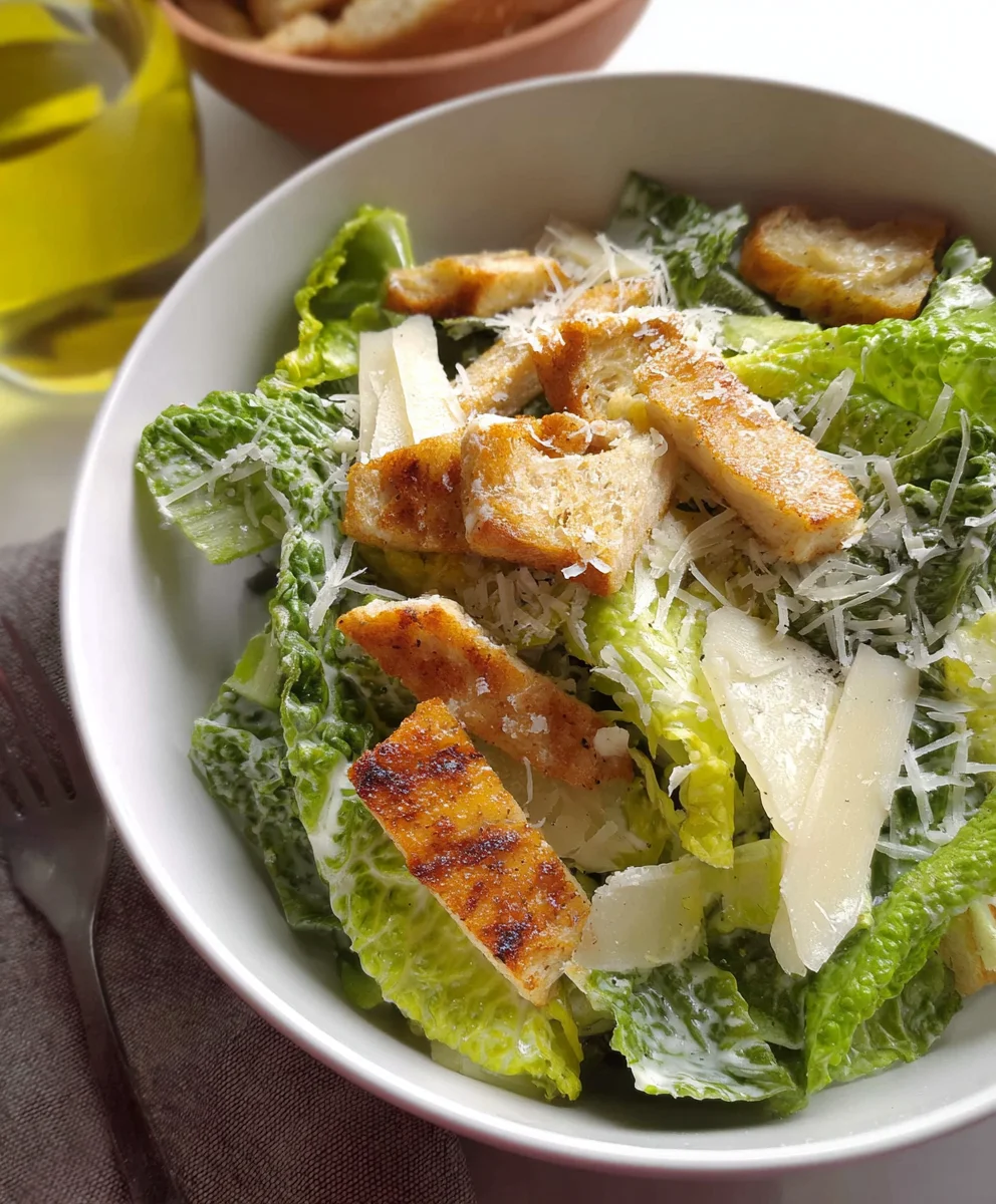 Easy Vegetarian Caesar Salad - Delicious & Quick Recipe