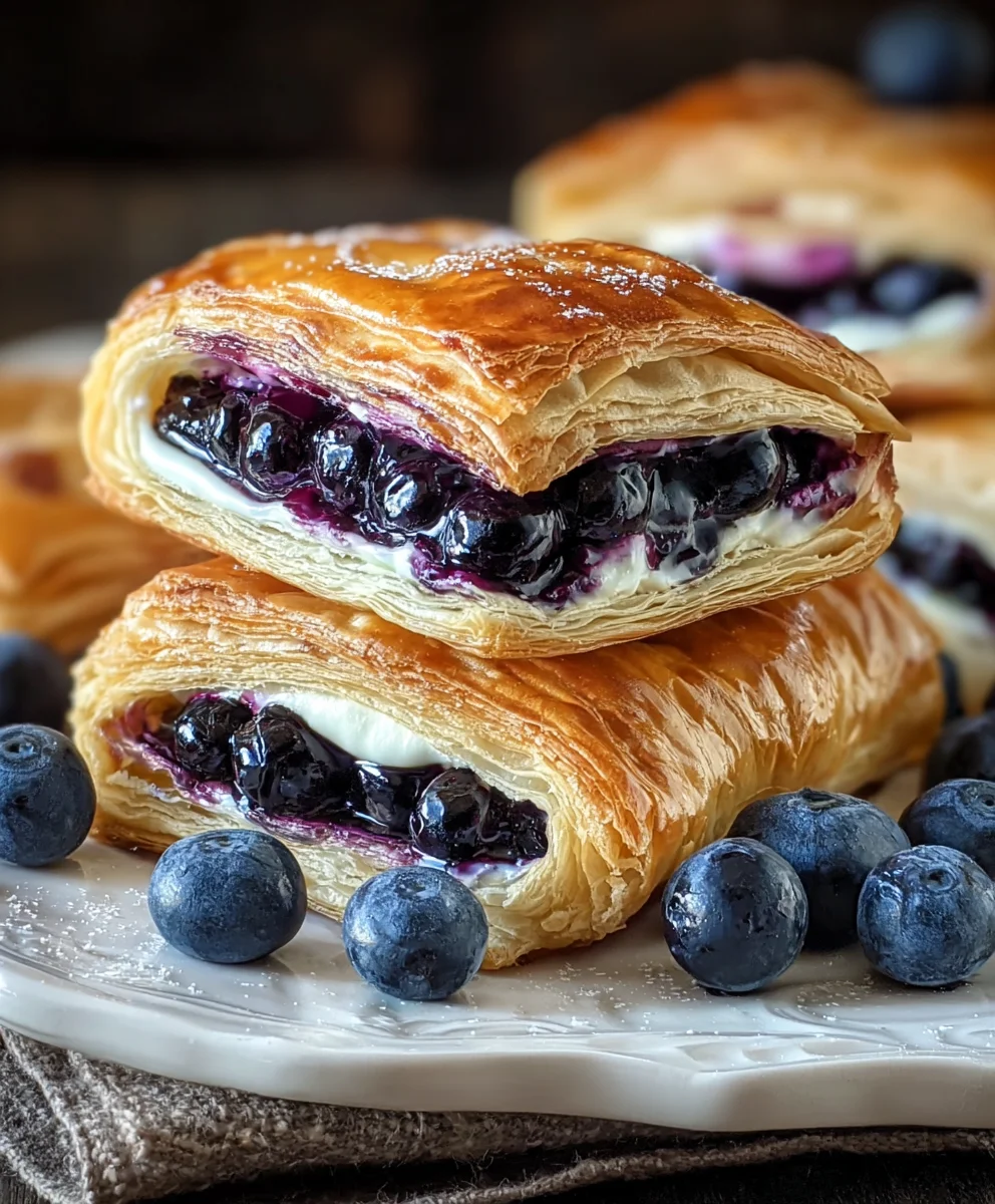 Blueberry Cream Cheese Puff Pastry Delight