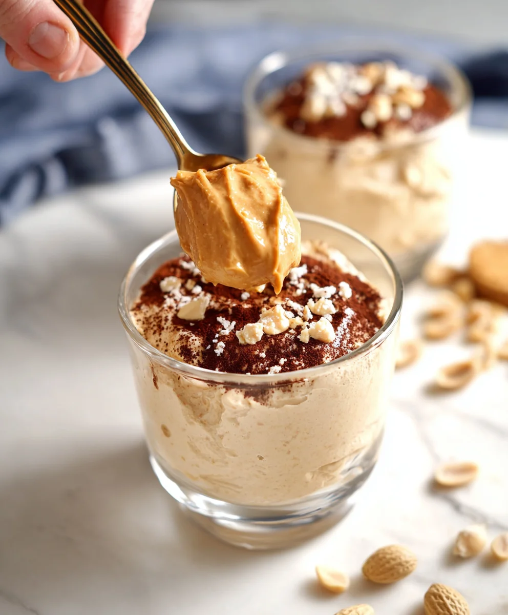 Cottage Cheese Peanut Butter Mousse-Easy Dessert