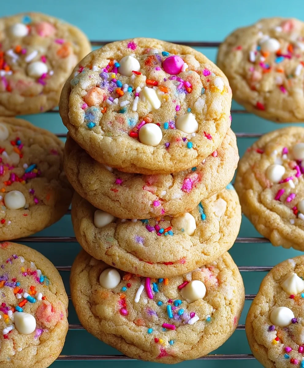 White Chocolate Confetti Cookies-Easy Fun Recipe