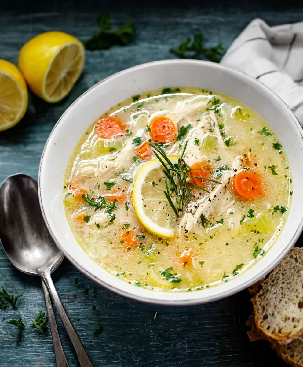 Easy Greek Lemon Chicken Soup Recipe-Flavorful & Bright