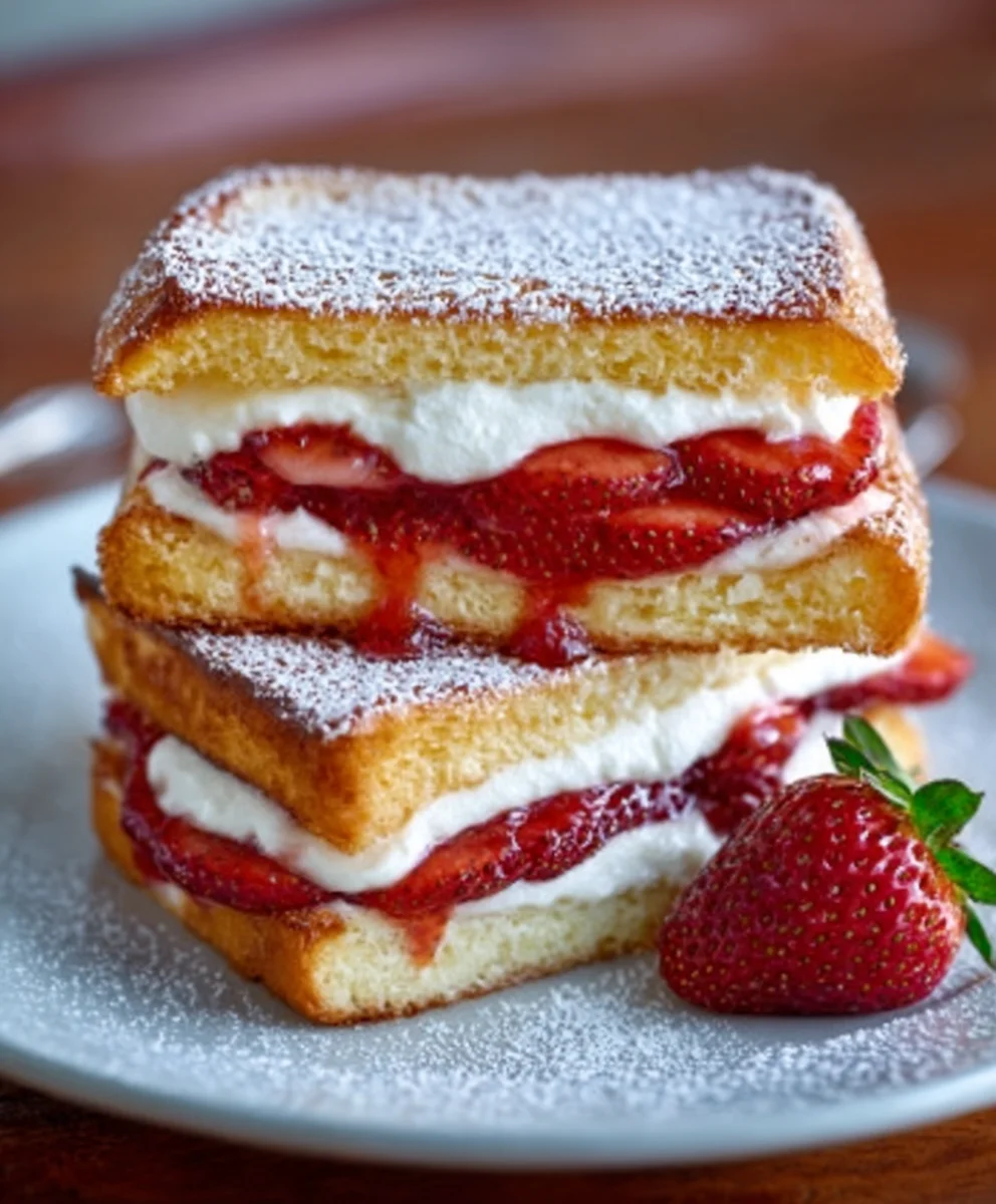 Fried Strawberry Cheesecake Sandwiches-Sweet Treat
