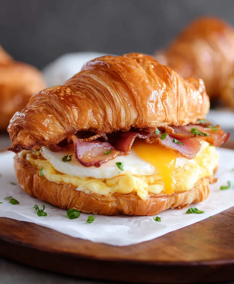 Easy Croissant Breakfast Sandwiches-Quick & Delicious Meal