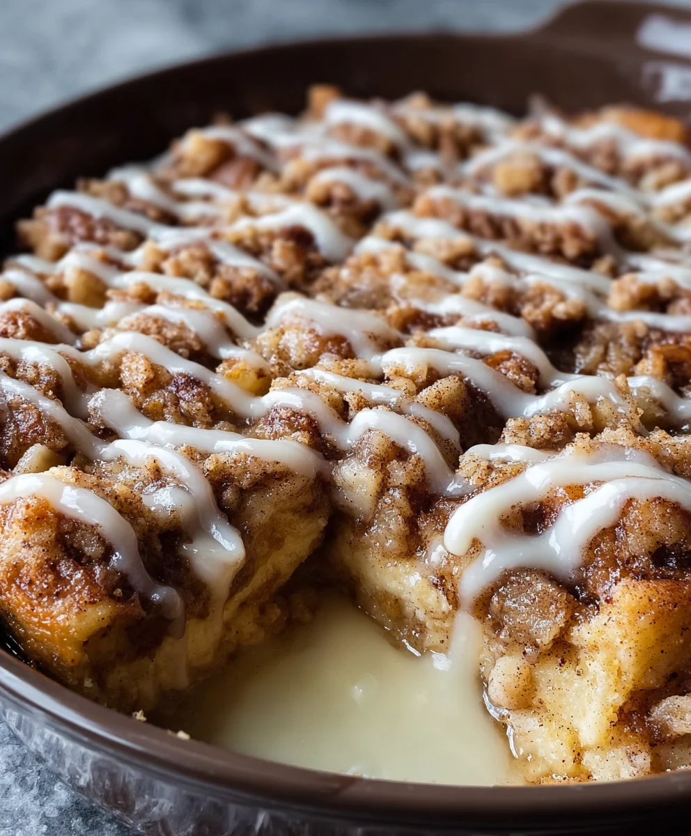 Apple Crisp Cinnamon Roll Casserole-Best Dessert