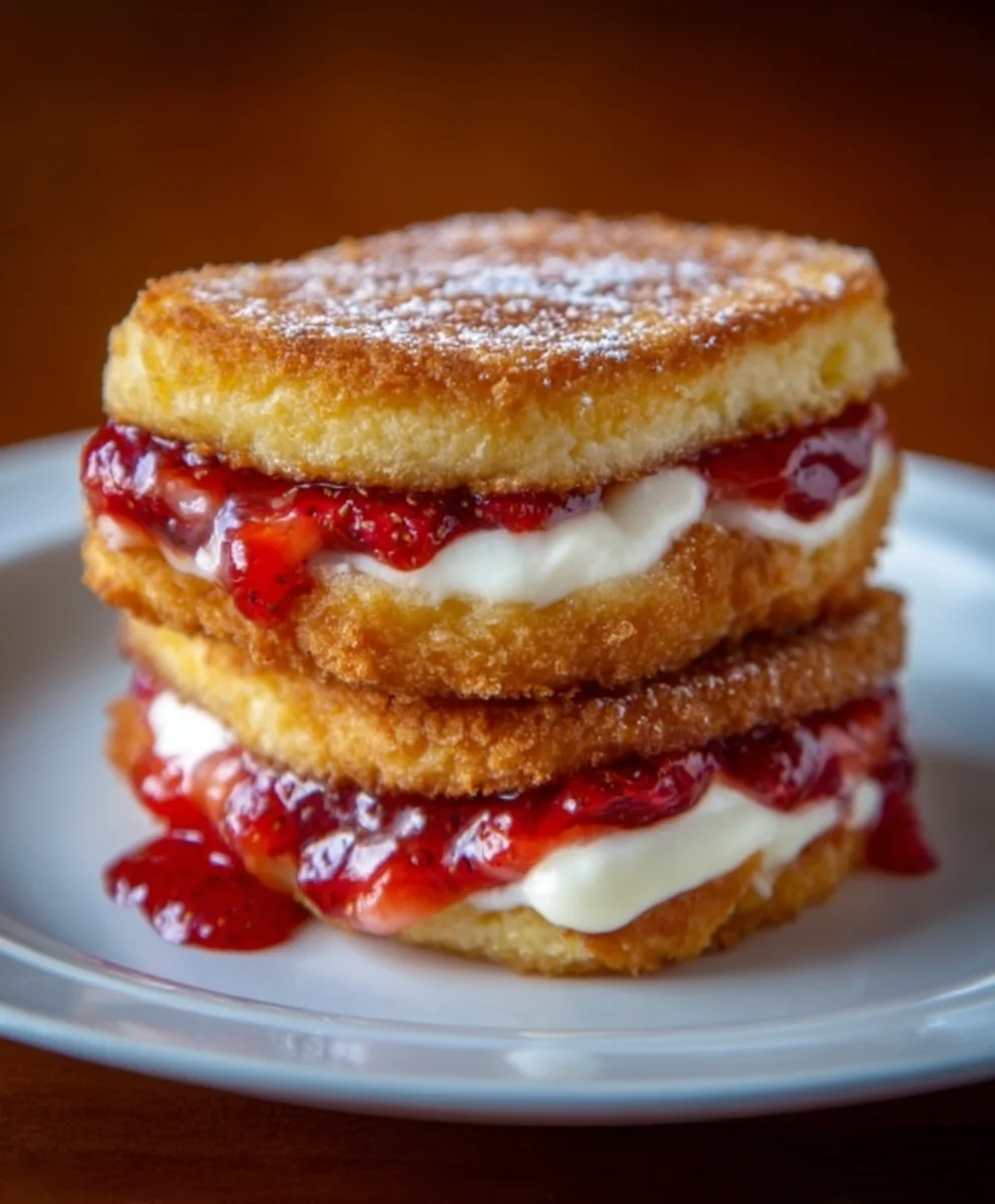 Fried Strawberry Cheesecake Sandwiches-Sweet Treat