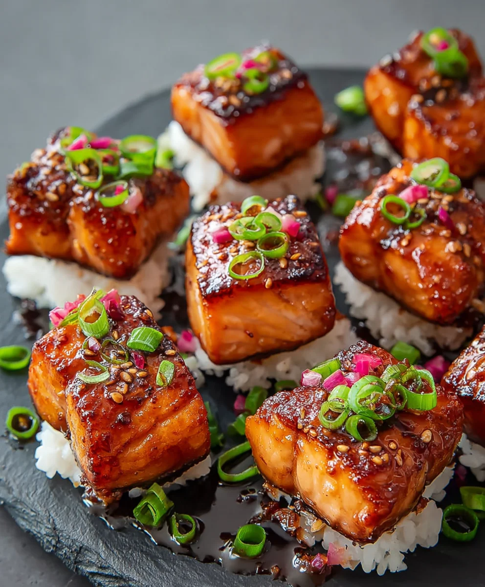 Quick Honey Garlic Salmon Bites-Easy Recipe