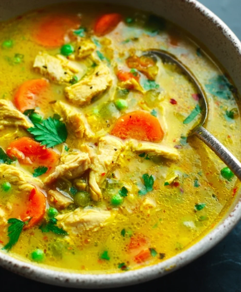 Turmeric Chicken Soup-Soothing Anti Inflammatory Recipe