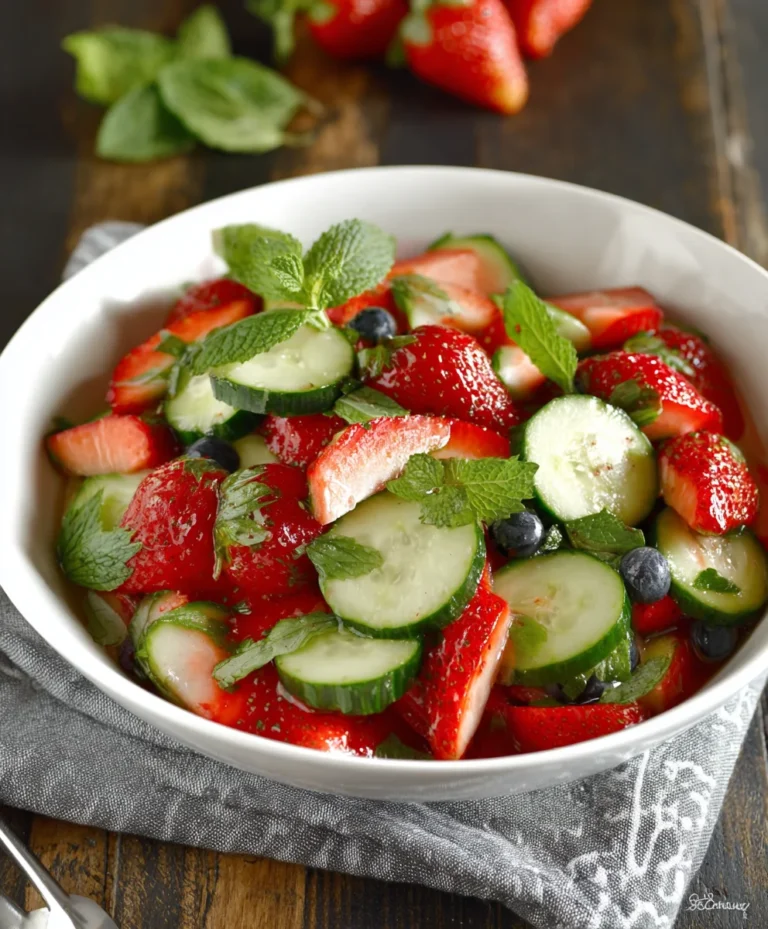 Refreshing Cucumber Strawberry Salad – Easy Summer Recipe