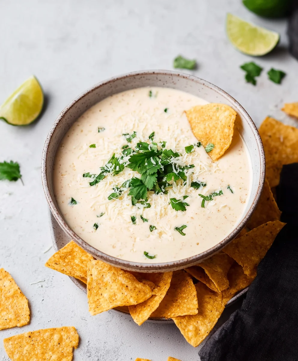 Easy Crockpot White Queso Dip-Creamy & Delicious