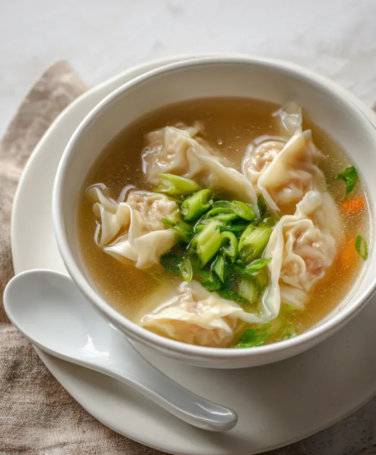 Easy Wonton Soup Recipe- Delicious Beef & Veggie