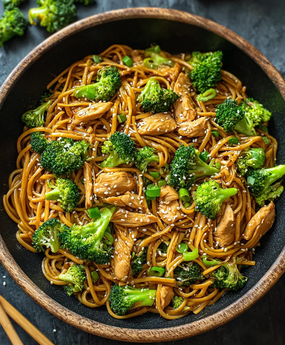 Healthy Sesame Noodles Chicken Broccoli Recipe