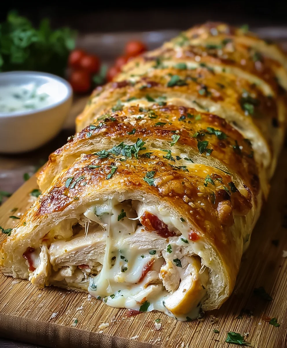 Chicken Ranch Stromboli - Easy & Delicious Recipe