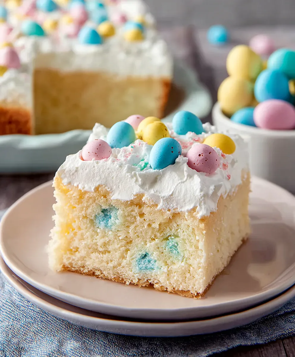 Easy Easter Poke Cake Recipe-Festive Delight