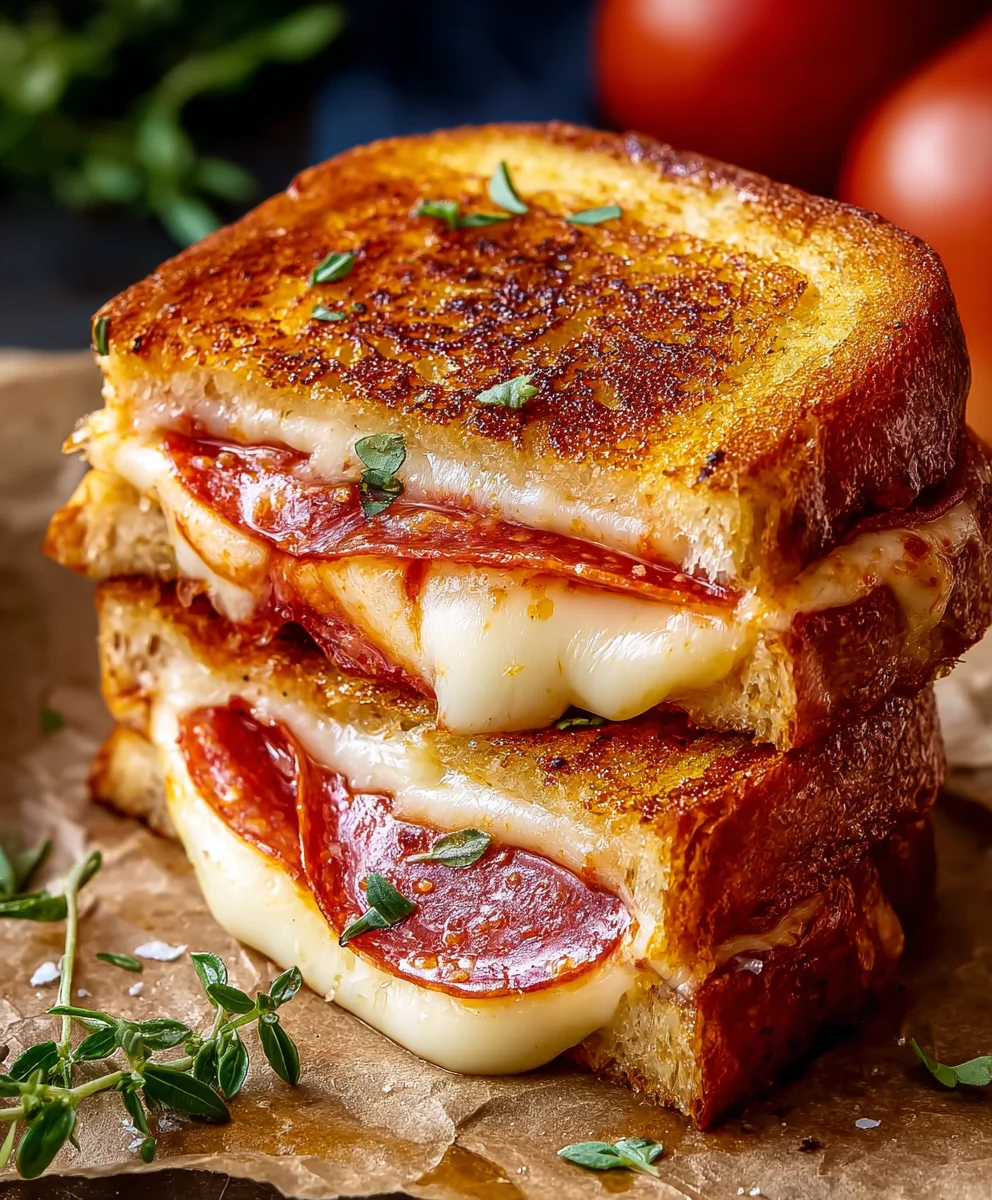 Beef Beef Pepperoni Pizza Grilled Cheese Recipe