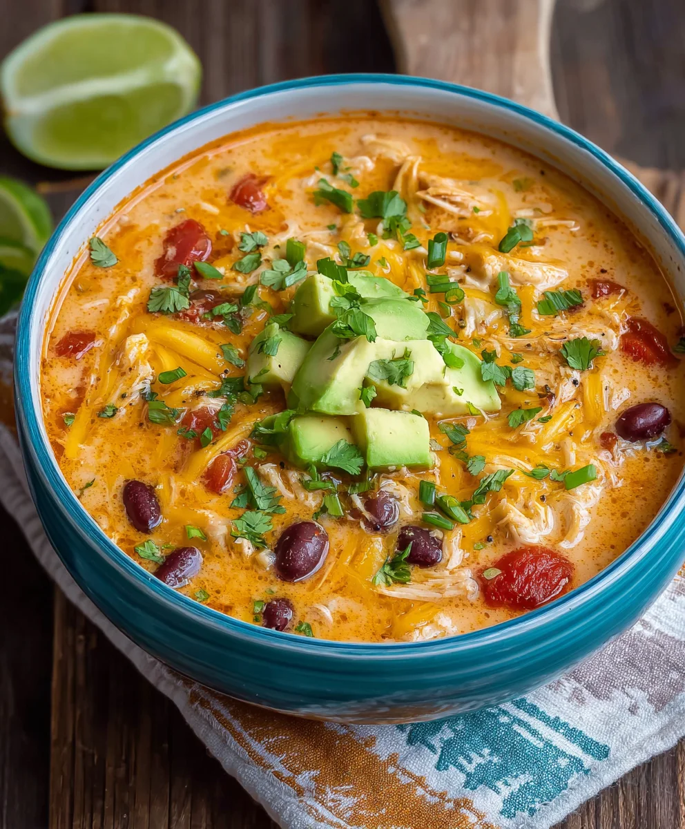 Easy Creamy Chicken Enchilada Soup Recipe