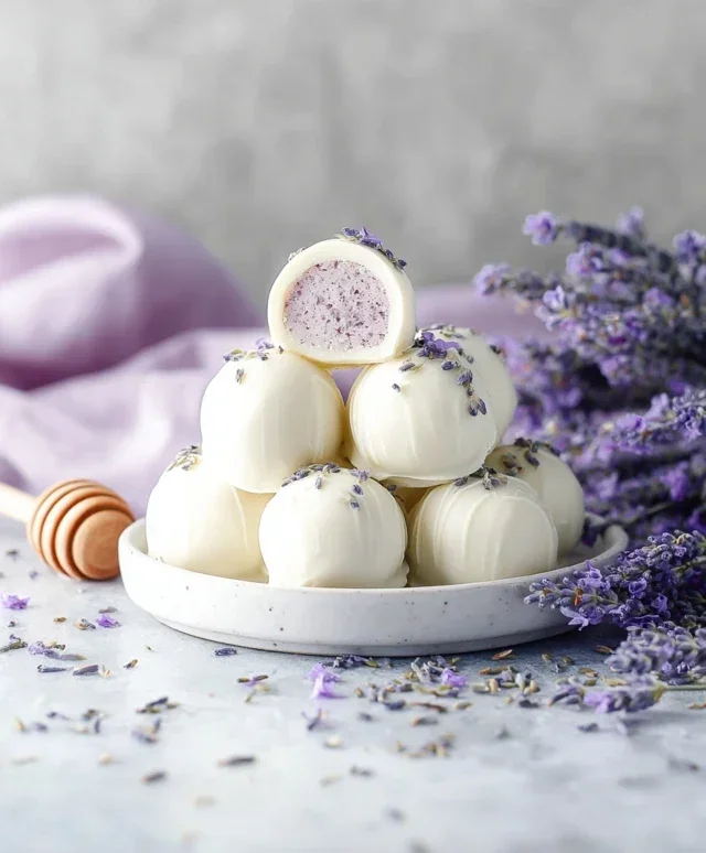 Honey Lavender White Chocolate Truffles