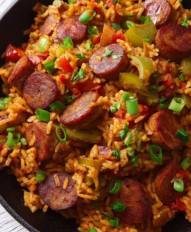 Cajun Sausage and Rice Skillet