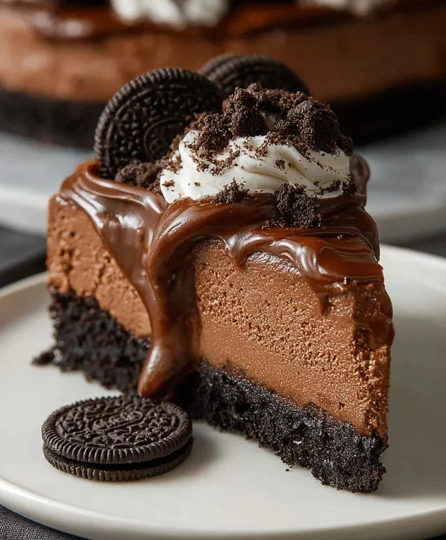 No Bake Oreo Nutella Cheesecake