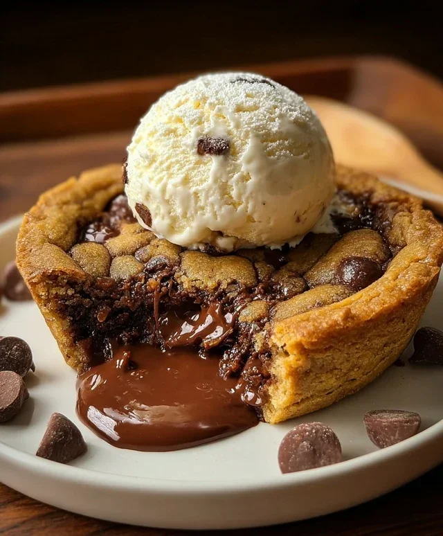 Deep Dish Nutella Cookie Pie