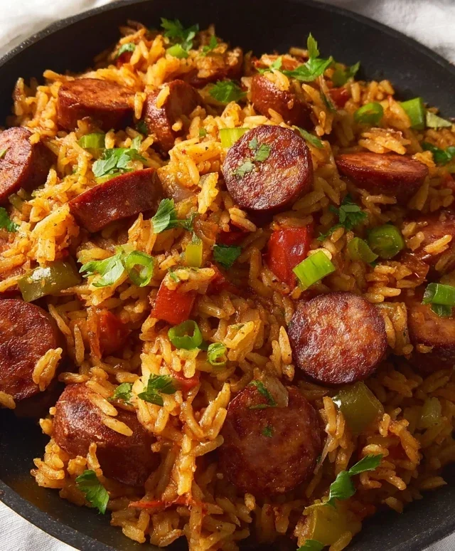 Cajun Sausage and Rice Skillet