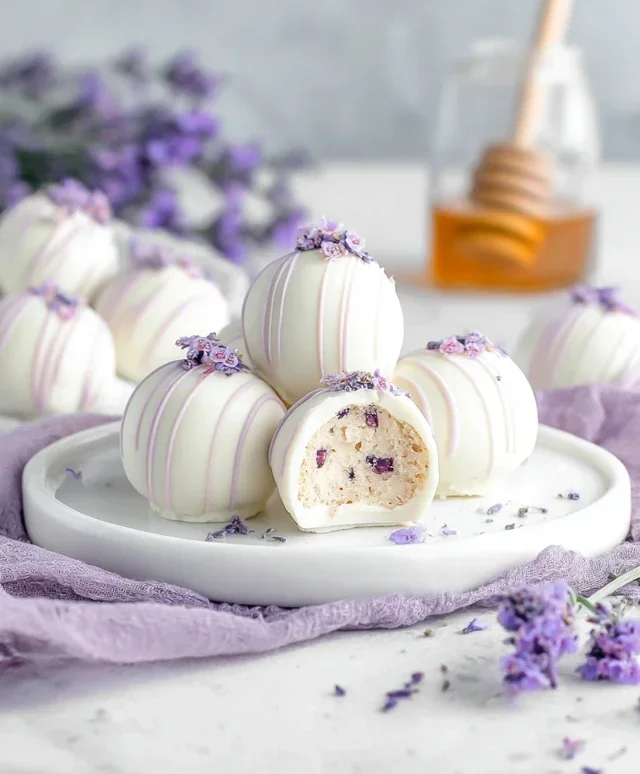 Honey Lavender White Chocolate Truffles