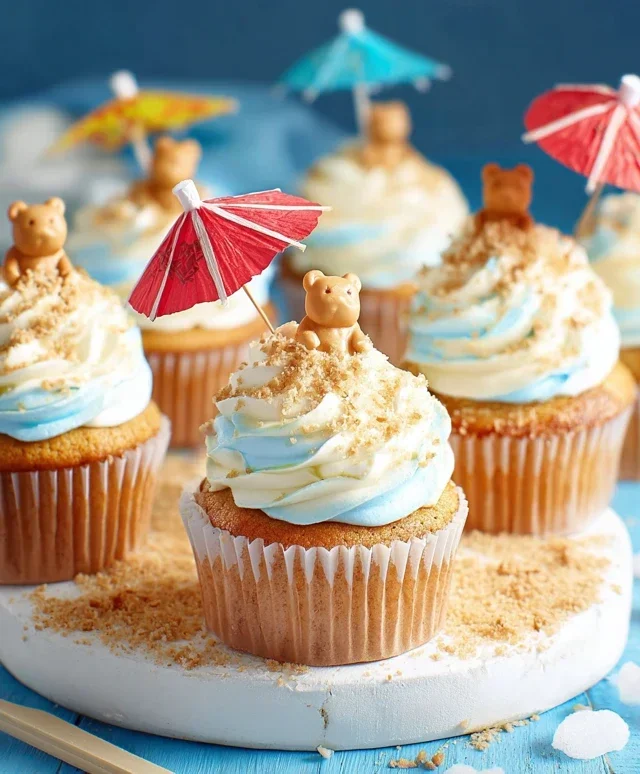 Beach Party Cupcakes