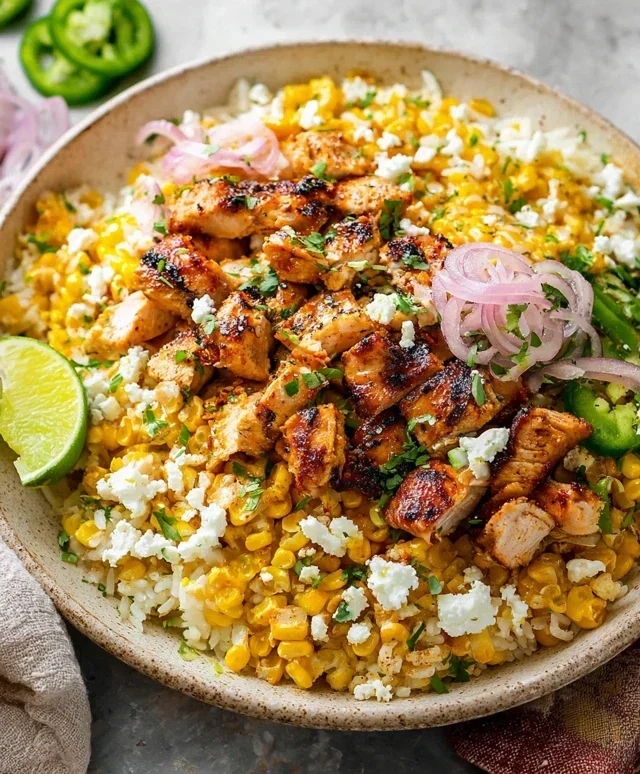 Street Corn Chicken Rice Bowl Recipe