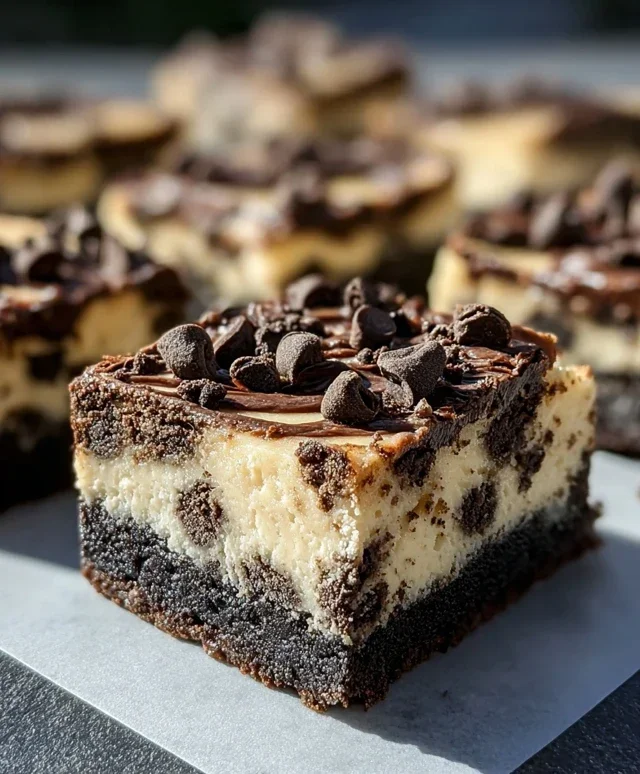 Chocolate Chip Oreo Cheesecake Bars