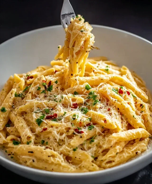 One Pot Creamy Garlic Pasta (Just 20 Minutes!)