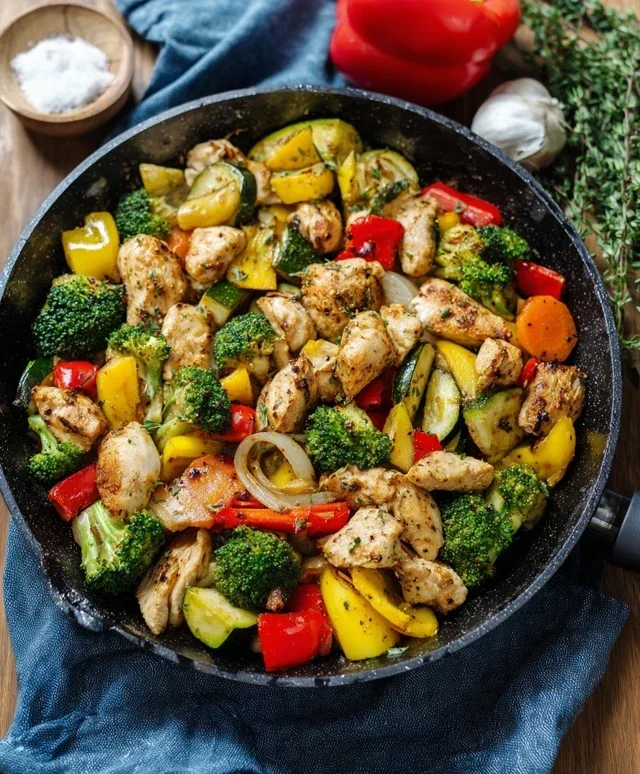 Healthy Chicken and Vegetables Skillet