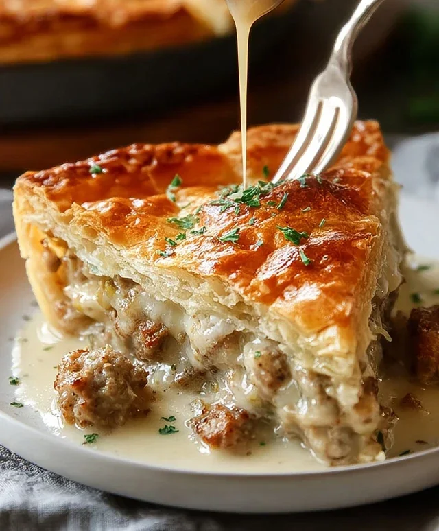 Sausage Gravy Puff Pie