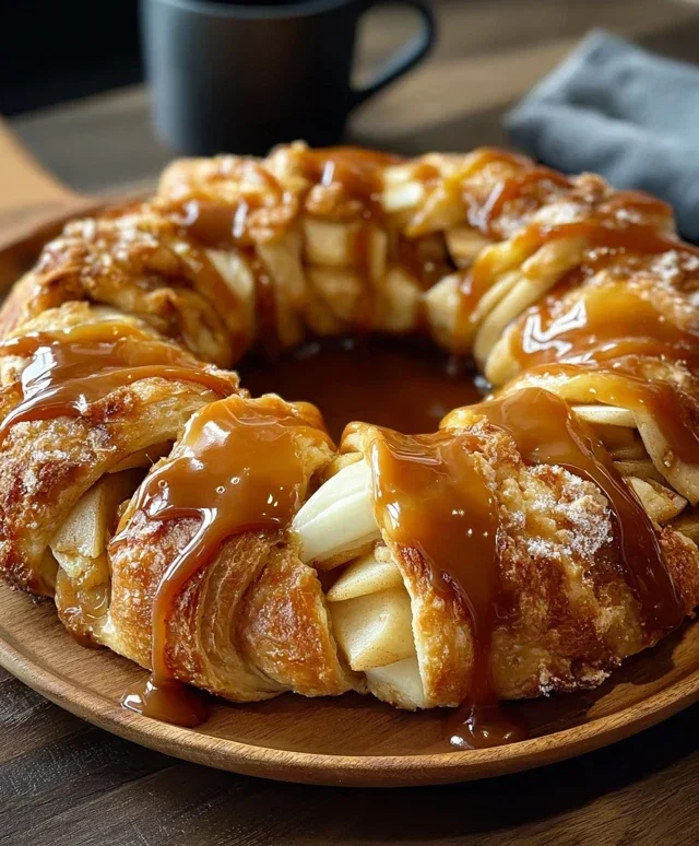 Caramel Apple Cream Cheese Crescent Ring