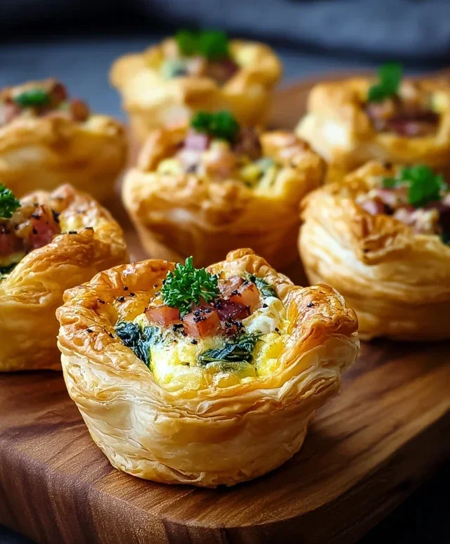 Savory Puff Pastry Cups
