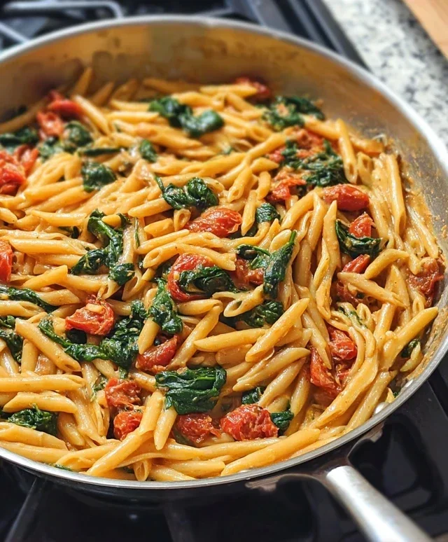 One-Pot Spinach Tomato Pasta