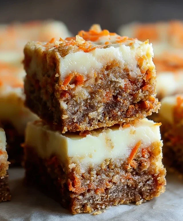 Irresistibly Indulgent Carrot Cake Cream Cheese Bars