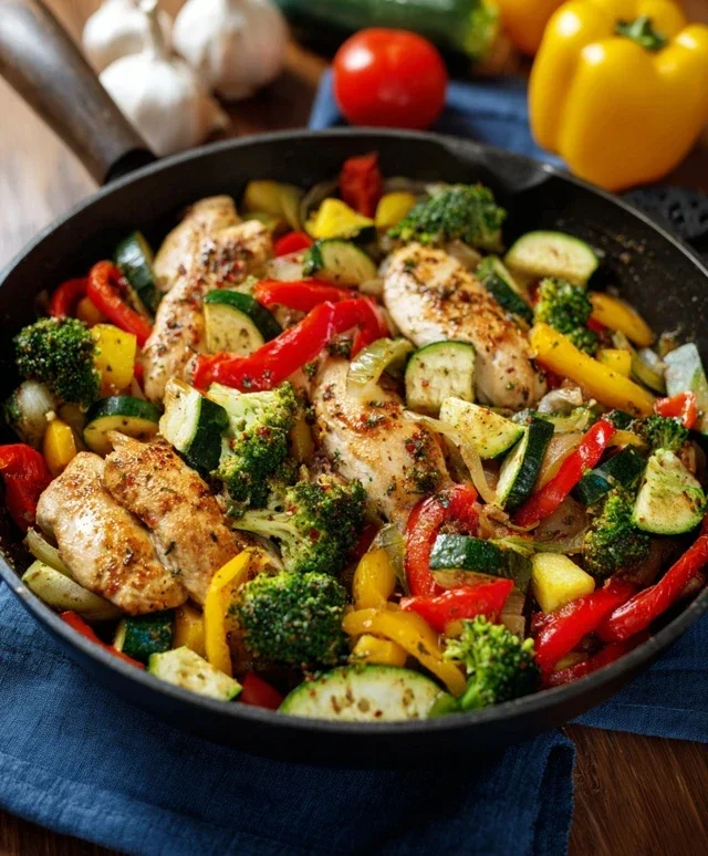 Healthy Chicken and Vegetables Skillet