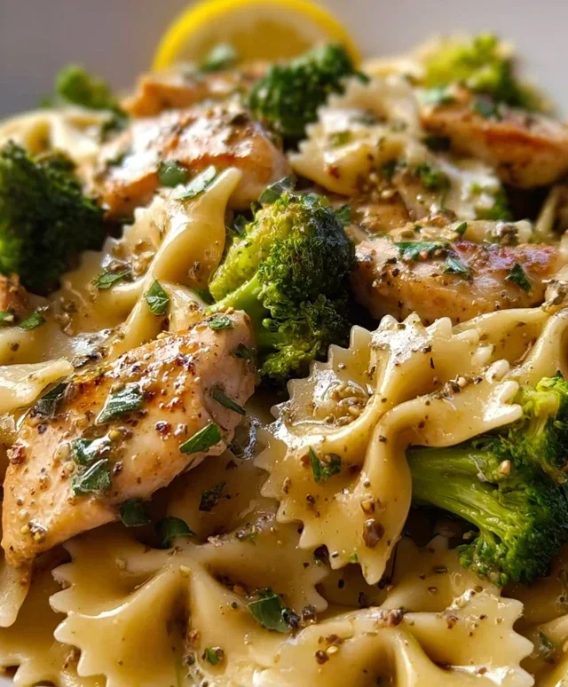 Cowboy Butter Lemon Bowtie Chicken with Broccoli Bliss