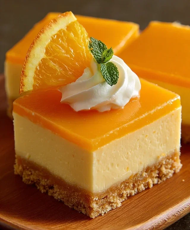 Orange Creamsicle Cheesecake Bars