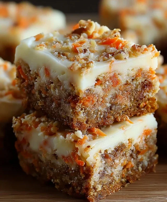 Irresistibly Indulgent Carrot Cake Cream Cheese Bars