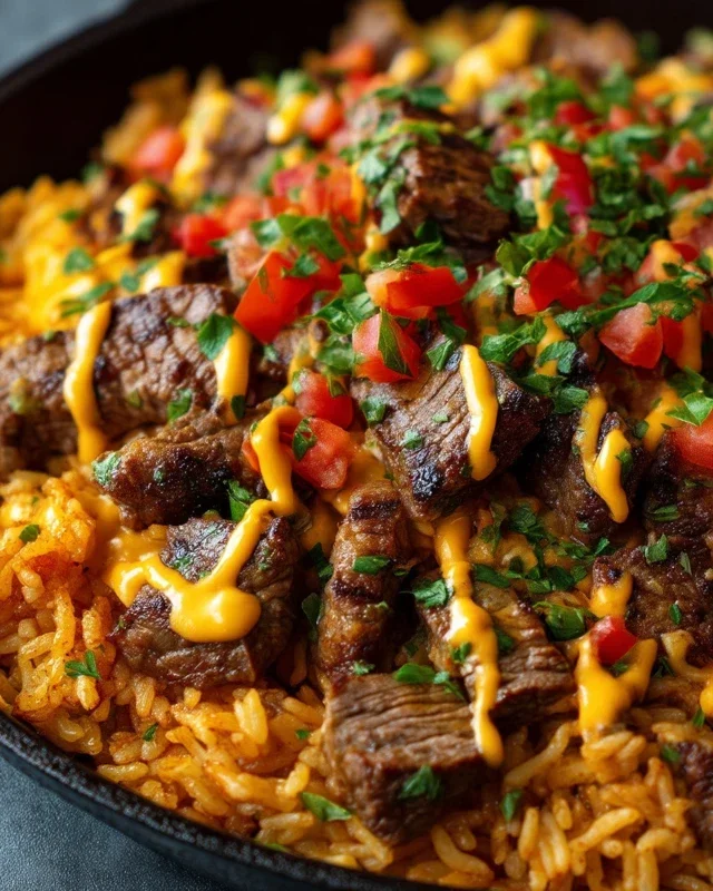 Steak Queso Rice A Flavorful Recipe