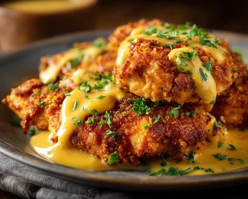 Pretzel Chicken with Mustard-Cheddar Sauce: An Amazing Ultimate Recipe