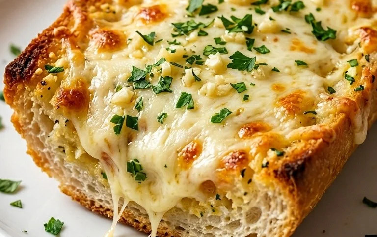 BEST CHEESY GARLIC BREAD RECIPE
