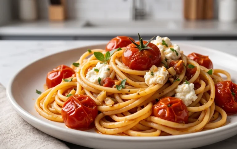 Roasted Tomato and Garlic Ricotta Pasta