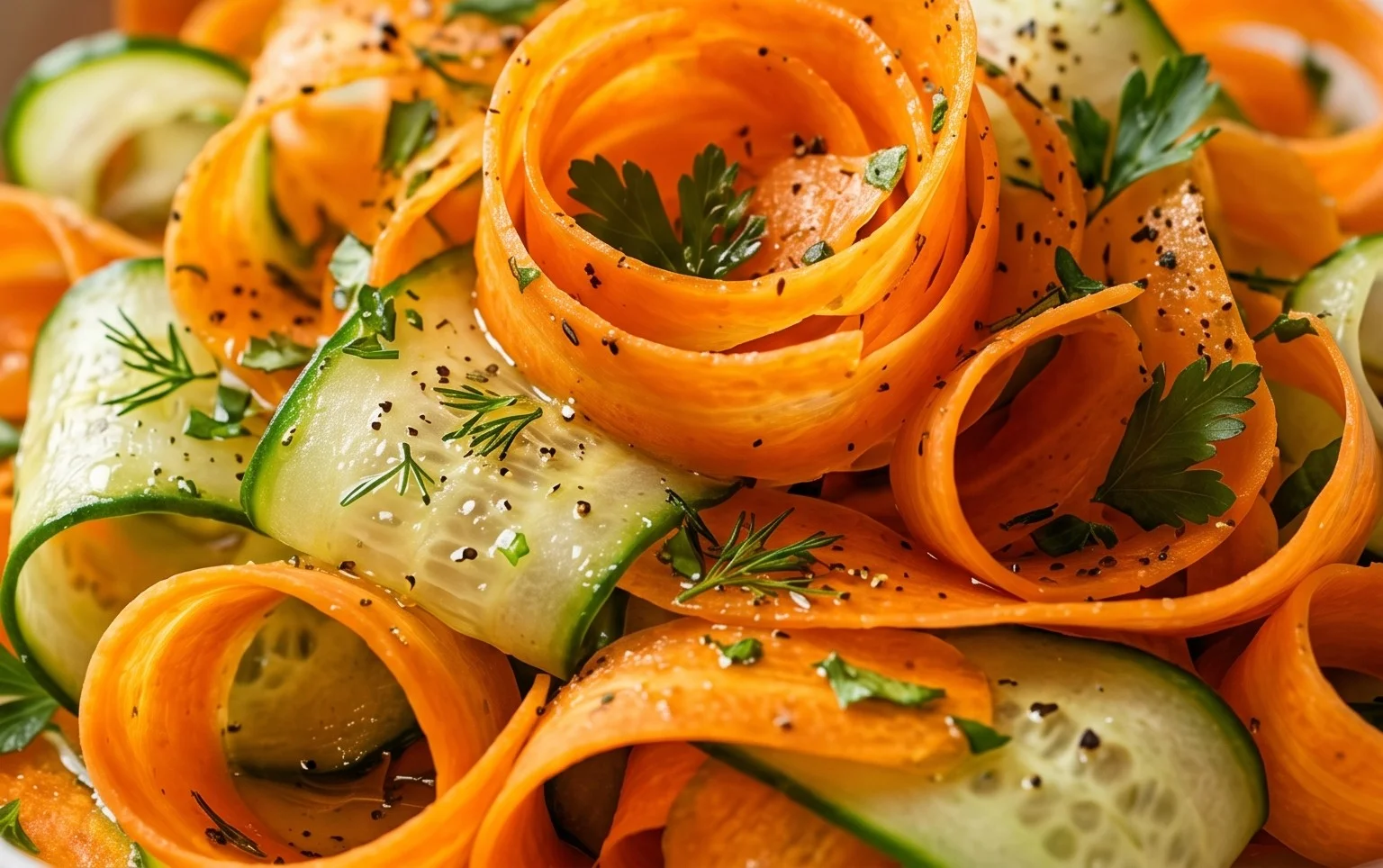 Carrot and Cucumber Ribbon Salad