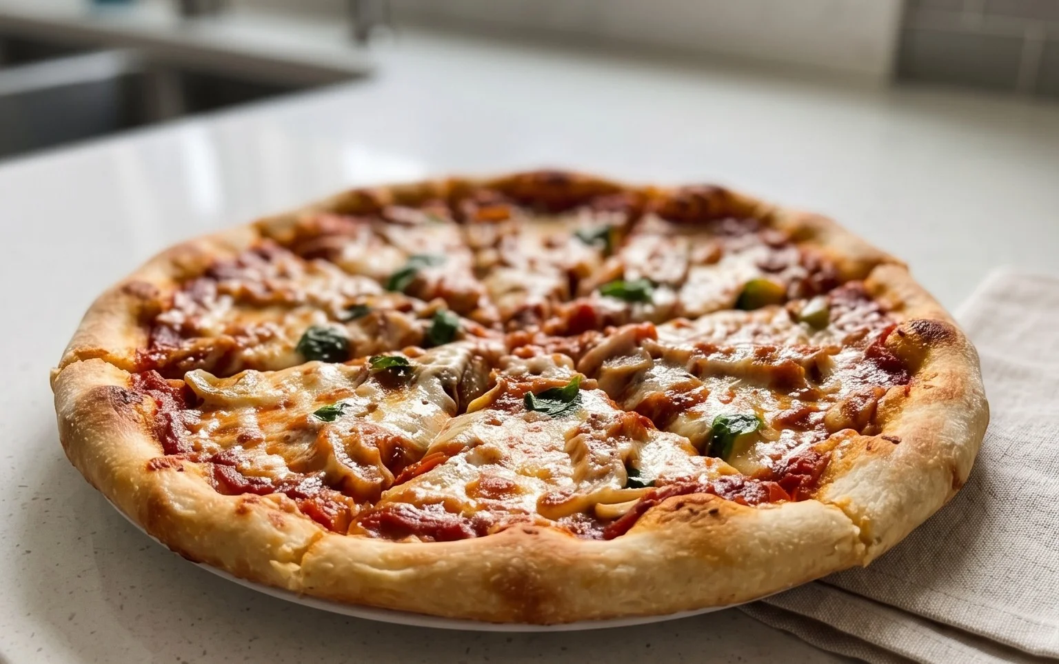 An excellent No Yeast Pizza Dough - quick easy homemade pizza!