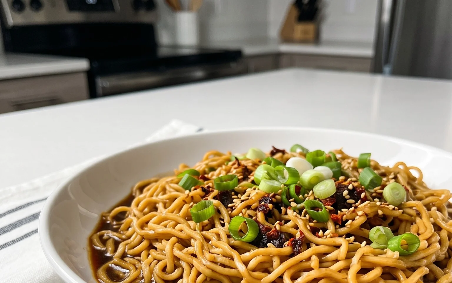 Easy Saucy Ramen Noodles