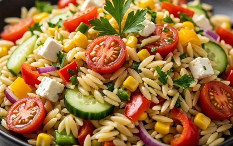 Rainbow Orzo Salad